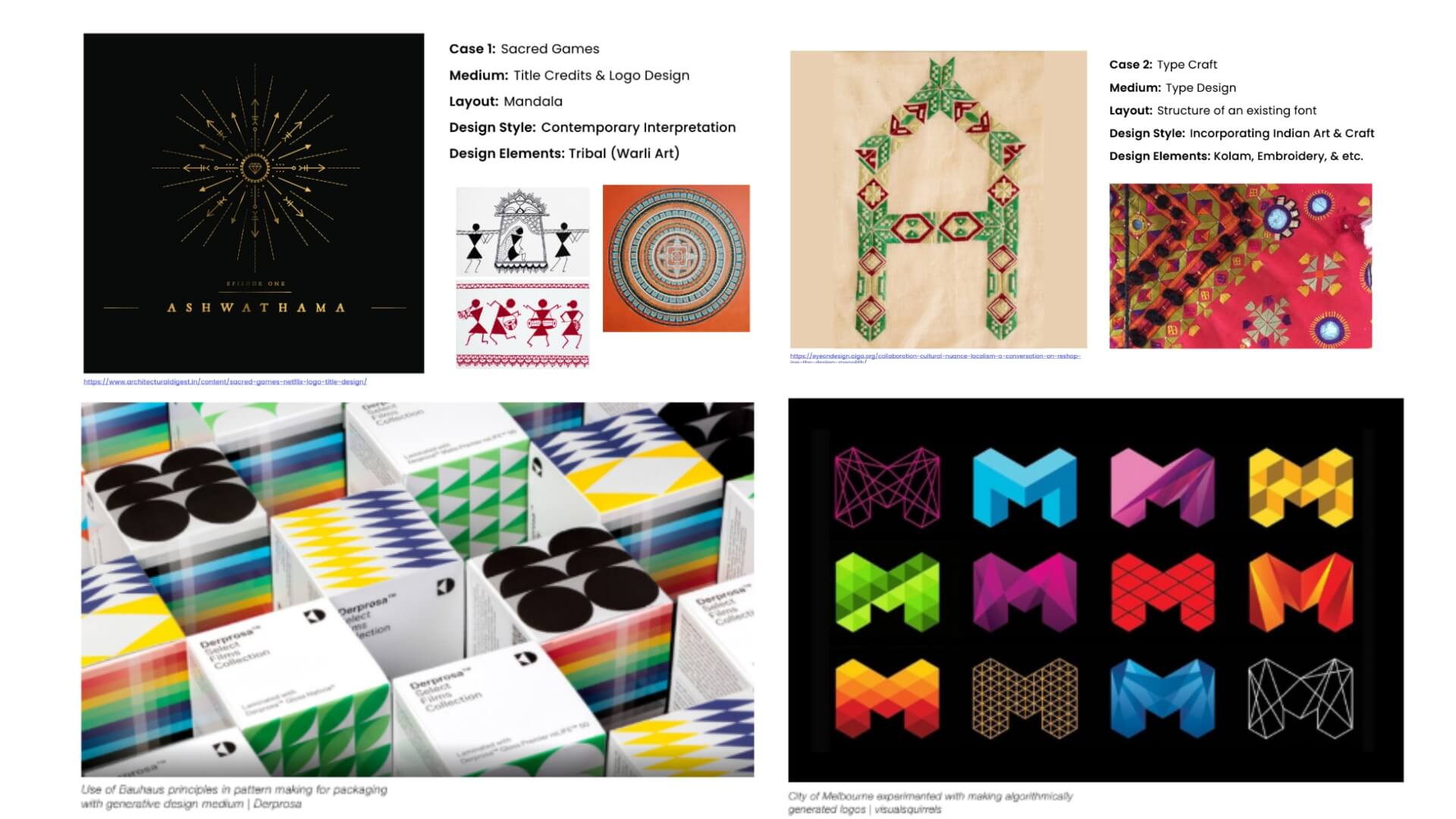 Iteration across Ikat-inspired motif variations