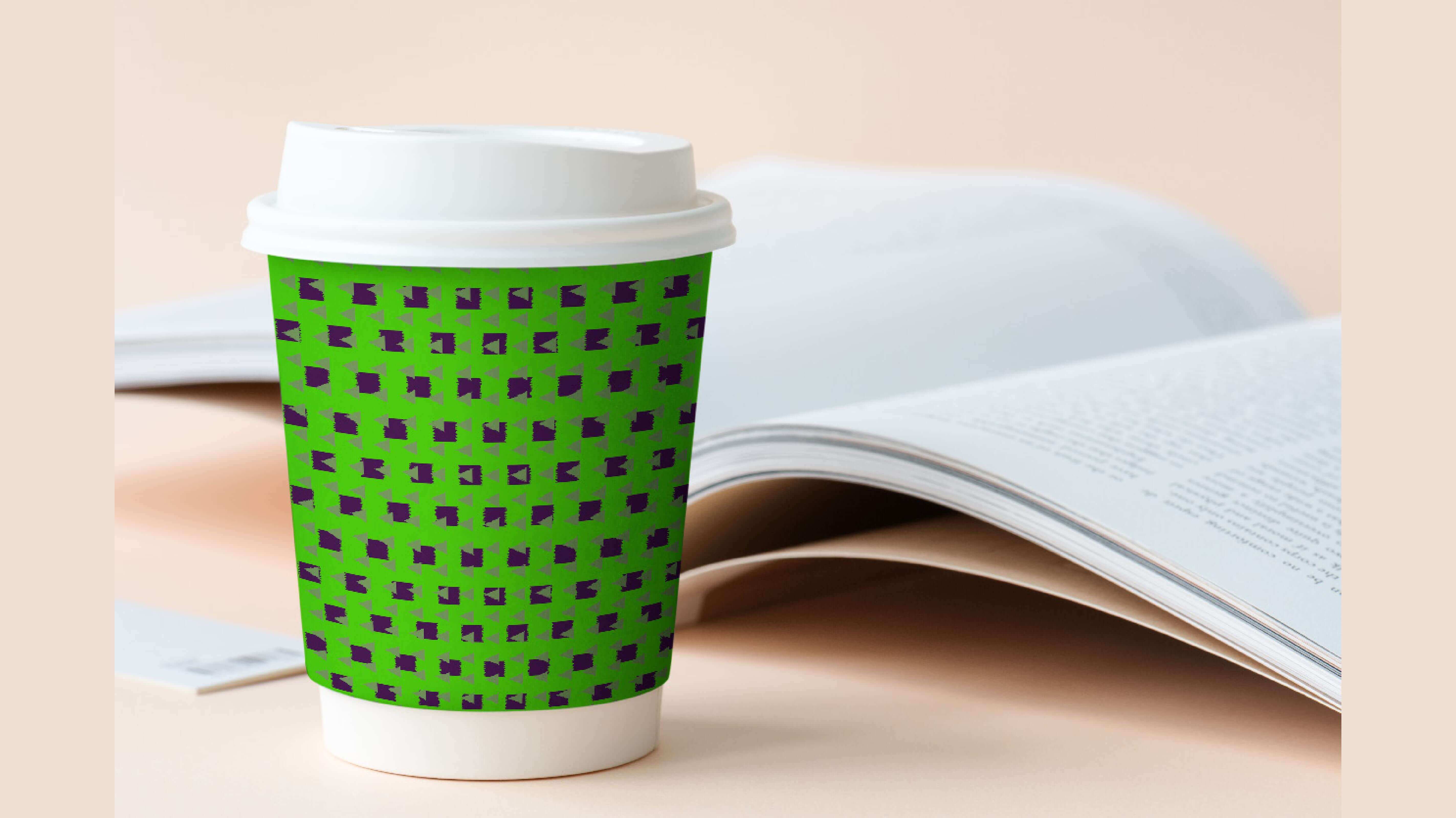 Generated pattern applied to branding, variation 3