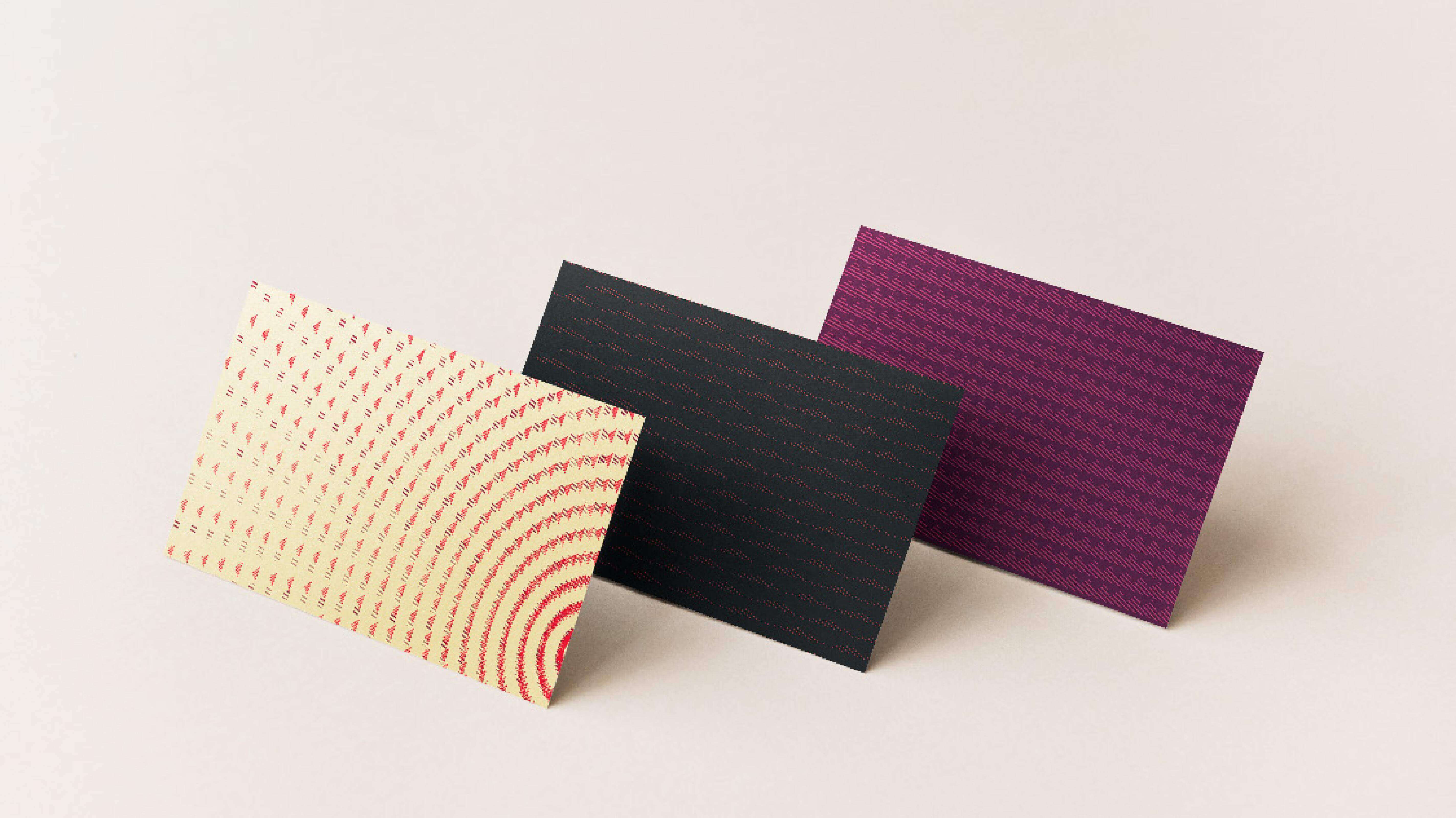 Generated Ikat pattern applied to a branding mockup